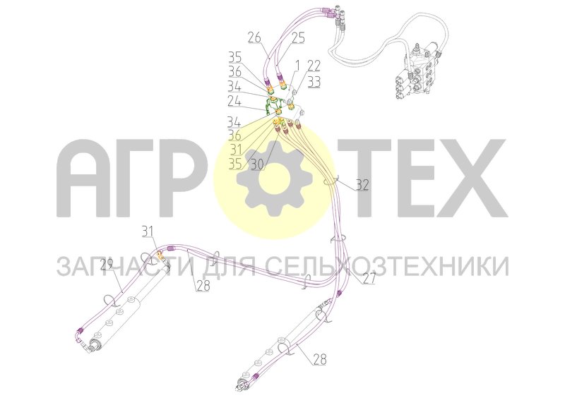 Гидрооборудование доизмельчителя (РСМ-120.09.01.004Ф) (№31 на схеме)